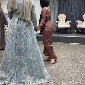 Engagement Over skirt blue/silver dress